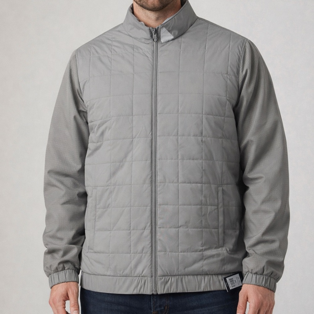 Adidas Men's Quilted Warm Premium Warm Pufer Jacket silver PBL Size 2XL NWT